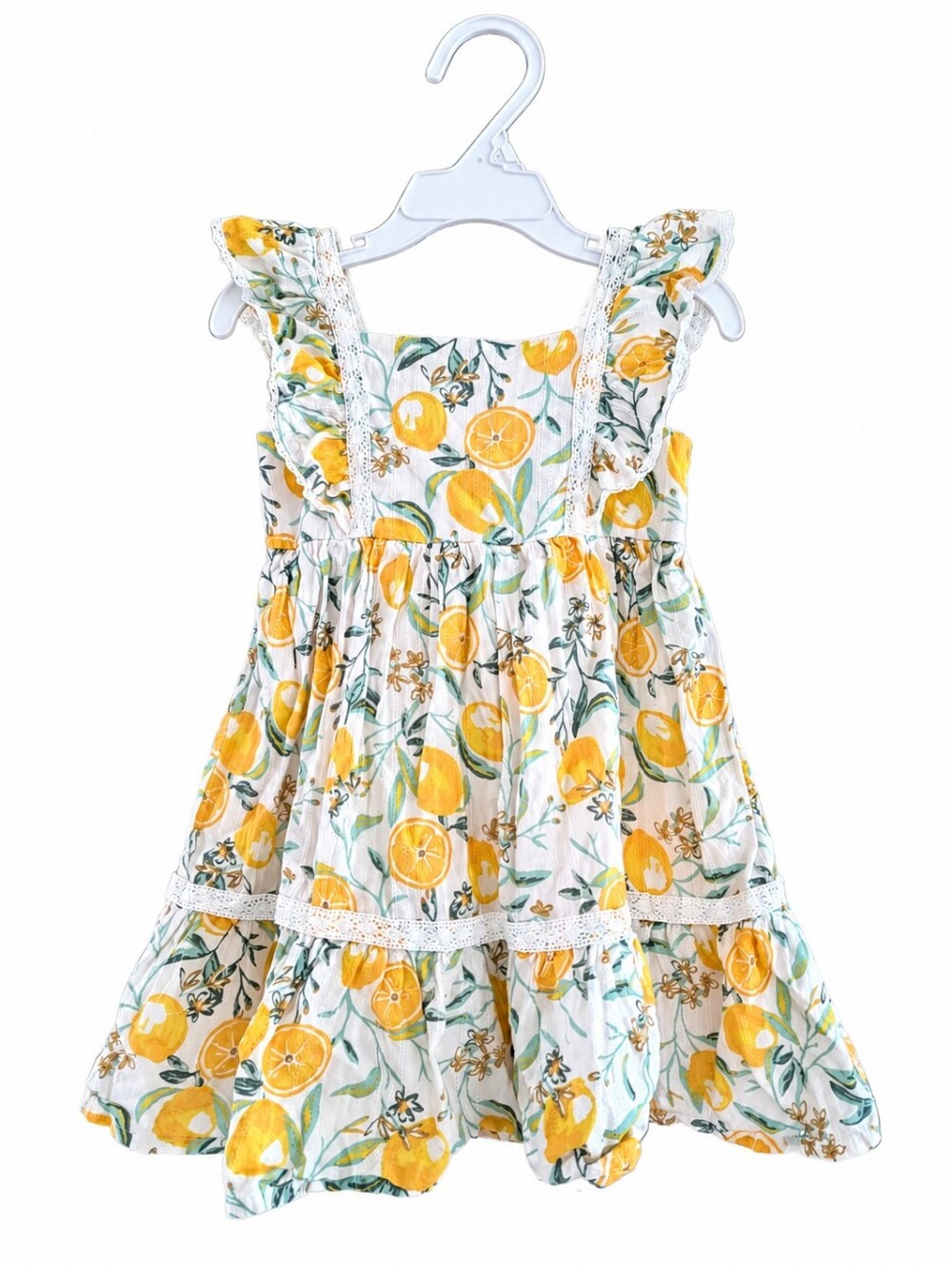 Tommy Bahama Girls 4T Floral Lemon Summer Casual Dress